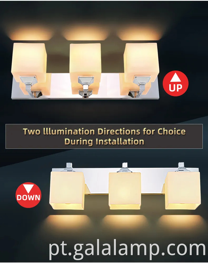 Luz de vaidade do banheiro liderado contemporâneo para interiores elegantes